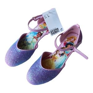 🆕 H&M  Disney Princesses Glitter Shoes Size 2